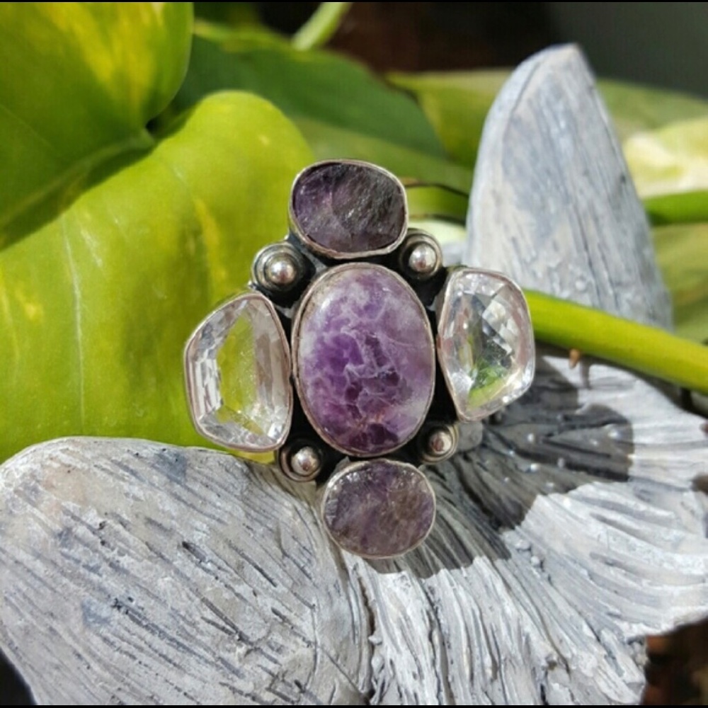 Beautiful Statement Amethyst Silver 925 Ring. - image 1